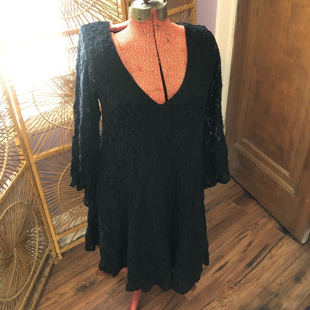 Witchy Torrid Bell Sleeve Lace Dress
